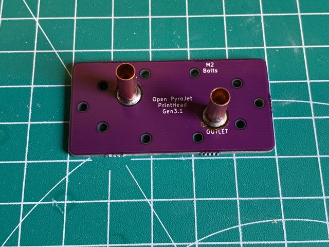 finished inlet and oultet on pcb