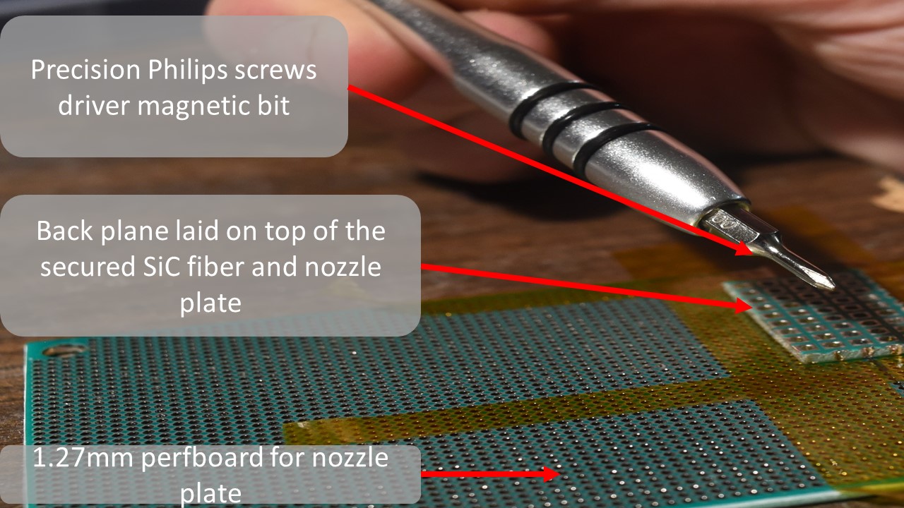 aligning the backplane to the nozzle plate